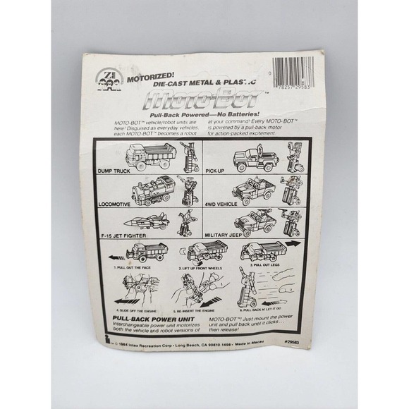 MOTO BOT Pickup Truck 1984 VTG Zee Toy Die Cast Robot Gobot Transformers Vehicle - Picture 3 of 4